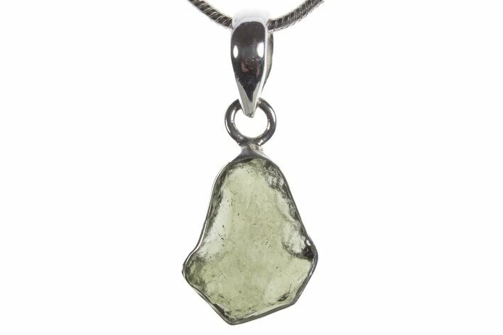 Green Moldavite Tektite Pendant ( g) - Czech Republic #353961